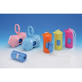 Nobby Dog Hygienic Bag Dispenser Pig Random Color + Roll of 15 Bags