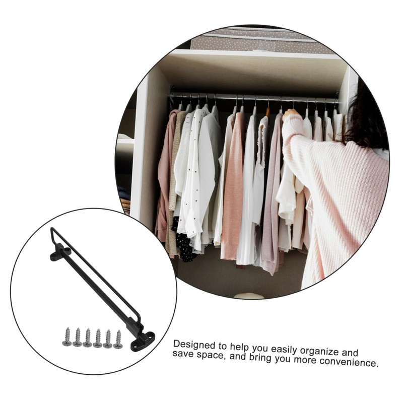 VILLFUL Sliding Wardrobe Closet Rod Retractable Clothes Hanger Small Hanging
