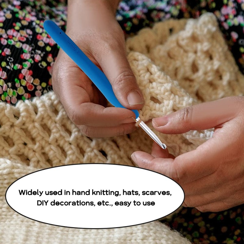 Extra Long Crochet Hooks, Aluminum Crochet Hook with Ergonomic Grip