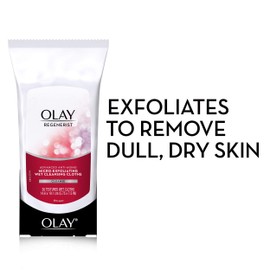 Olay Makeup Remover Wipes, Regenerist Micro-Exfoliating Wet Cleansing Cloths, Facial Cleanser for Women - Exfoliates, Refreshes, Smooths Texture, Travel Approved, 30 ct - 3 Pack