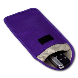 Minder Signal Blocker - Jamming Case/RFID Blocking Pouch for Keyless Entry Car Keys & Mobile Phones - Faraday Bag Protection - Security against Relay Crime (Purple, 170mm x 105mm (Internal))