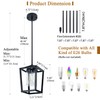Quxezz 1-Light Black Pendant Lights Kitchen Island, Farmhouse Metal Cage