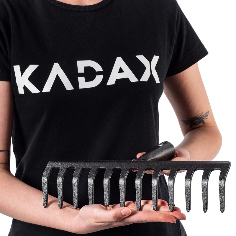 KADAX Garden Rake without Handle, Steel Garden Rake, Lawn Rake