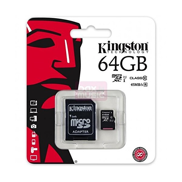 64GB Micro SD SDXC Class 10 UHS 1 Card +
