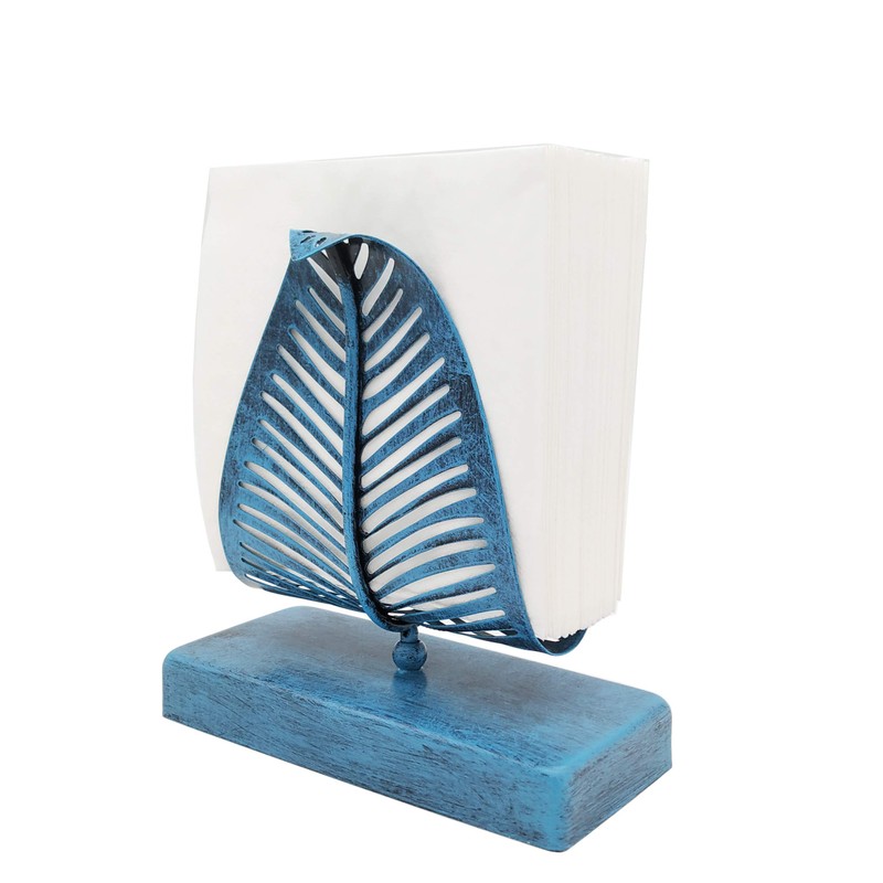 OwlGift Freestanding Modern Napkin Holder with Leaf Design, Tabletop Tissue