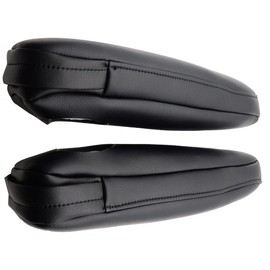 FZJDSD - Funda de piel para asiento izquierdo y derecho, color negro, compatible con Toyota Sienna 2011, 2012, 2013, 2014, 2015, 2016, 2017, con diseño de cierre (solo parte de piel)