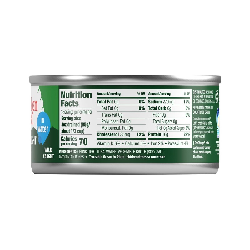 Chicken of the Sea Chunk Light Tuna in Water, 12
