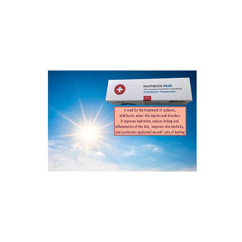Panthenol Plus - Cream for Skin care and Sun burn