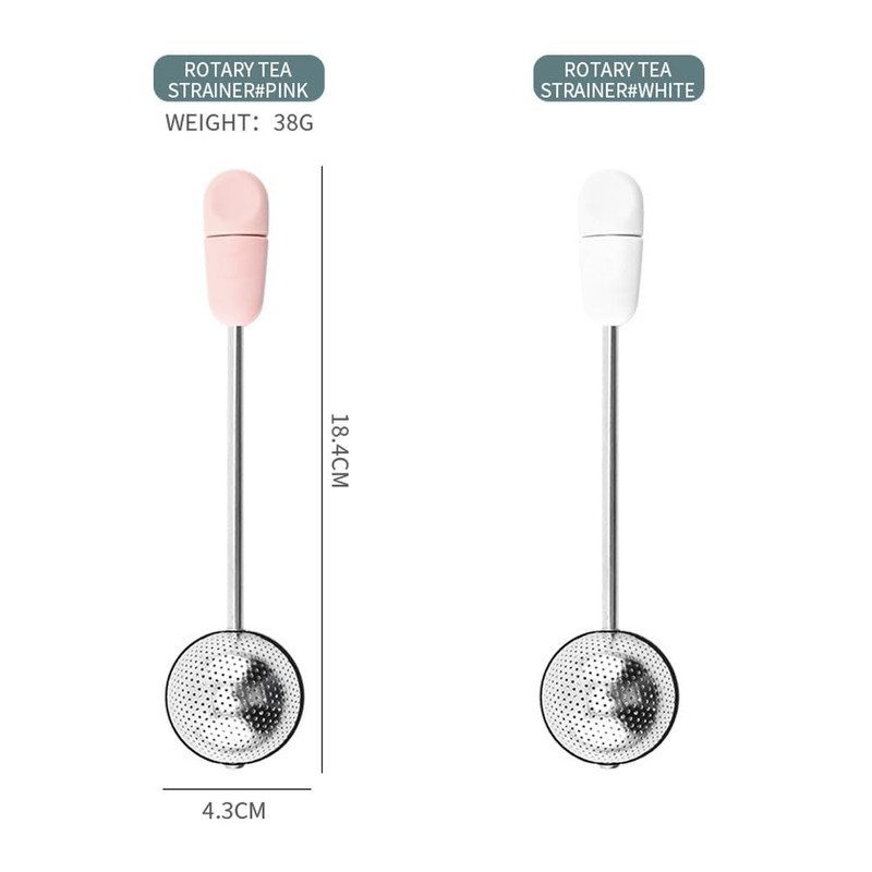 2 Pack Stainless Steel Mesh Twisting Tea Ball Infuser, Loose