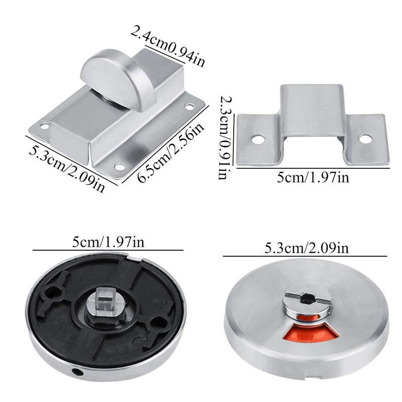 Indicator Door Lock Bathroom Restroom Toilet Bolt Door Lock with
