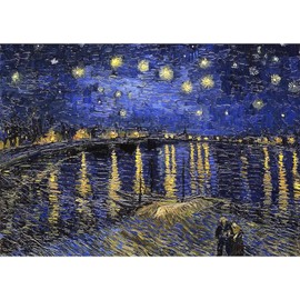 CafePress Van Gogh Starry Night Over The Rhone Large Zipper Toiletry Pouch, 12.5" x 8.5"