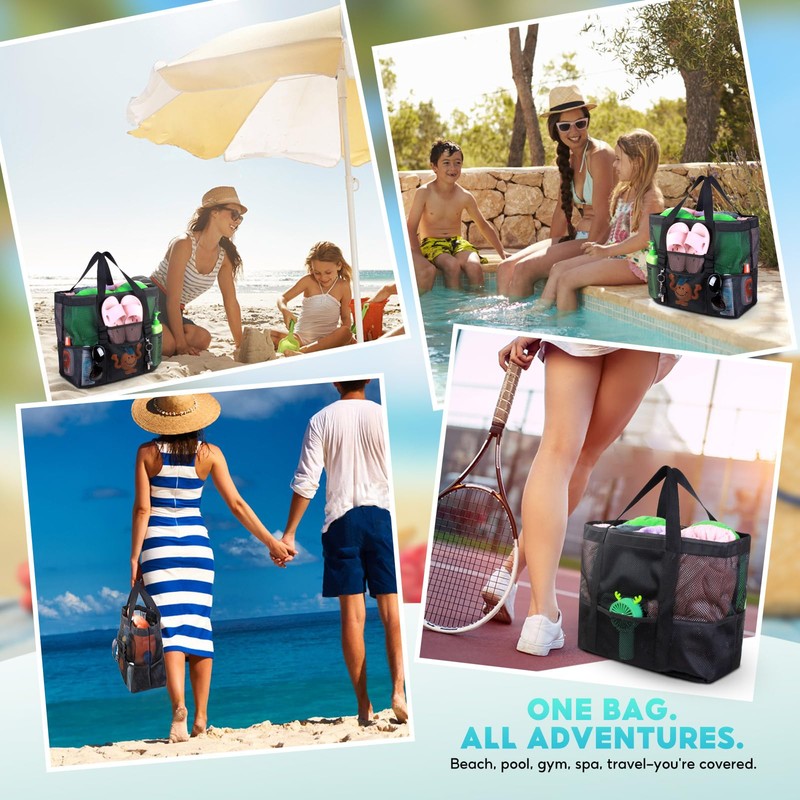 Ritzephyria Extra Large Mesh Beach Bag – Lightweight Mesh Tote