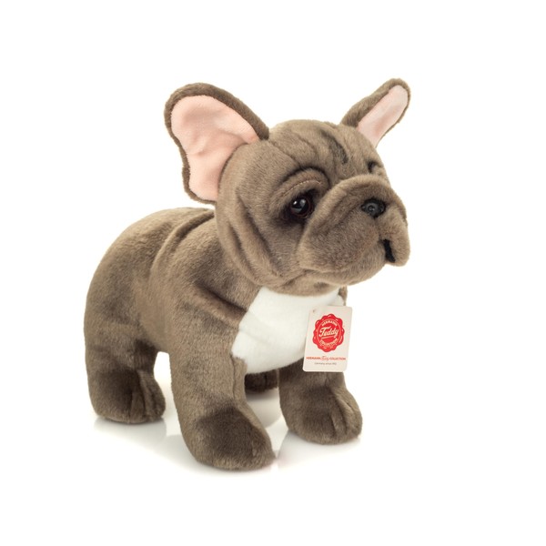 Teddy Hermann 91999 French Bulldog Standing Grey 30 cm, Cuddly