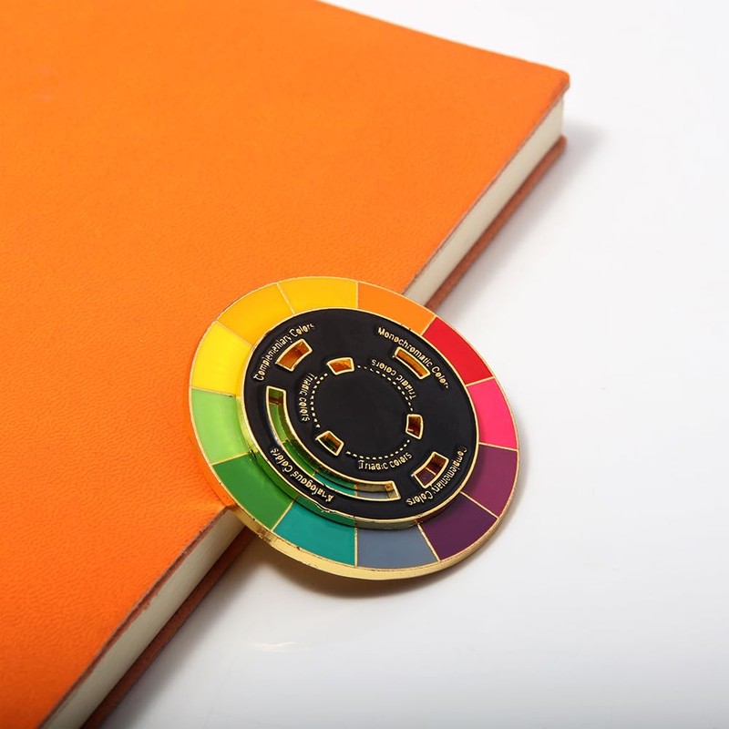Color Wheel Interactive Spinner Enamel Pins - Color Selection Wheel
