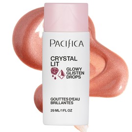 Pacifica Crystal Lit Glowy Glisten Drops – Face Makeup - Shimmery Multi-Use Liquid Blush/Highlighter for Radiant, Dewy Cheeks Luminous Glow Clean Beauty Vegan & Cruelty-Free Dermatologist Tested