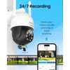 DEKCO 2K WiFi Surveillance Security Camera Outdoor/Home/Dome, Pan-Tilt 360° View,