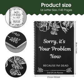 Tearmier A4 End of Life Planner, Sorry It’s Your Problem Now Because I'm Dead, End of Life Planner Organizer Notebook, If I Die Organizer Binder, Guided Final Arrangements When I'M Gone