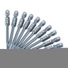 10 Pieces Triangle Screwdriver Bits 1/4 Inch Shank 65 mm