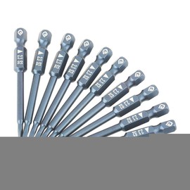 10 Pieces Triangle Screwdriver Bits 1/4 Inch Shank 65 mm S2 Steel Triangle Screwdriver Bits Set H6.3 x 65 mm x 2.3