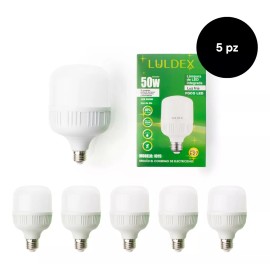 LULDEX Paquete 5 Focos Led Color Luz Fria 50 W