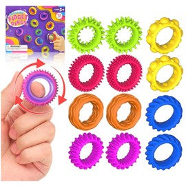 JoyJoyful Fidget Ring Toys für Kinder Erwachsene, 12 Stück Sensorik Autismus für Spielzeug, Anti Stress Autismus Spielzeug, Fidget Squishy Toy Anxiety ADHD Toys, Beruhigend Bei Stress Angst
