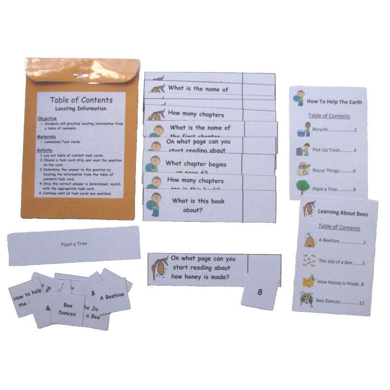 Unbranded Teacher Made Literacy Center Learning Resource Game Table of
