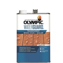 OLYMPIC WaterGuard 1 gal. Sequoia Red Transparent Wood Stain and Sealer