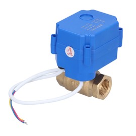 Electric Ball Valve BSP Brass Motorized 3 Wire DC3~6V Through with Switch Indication