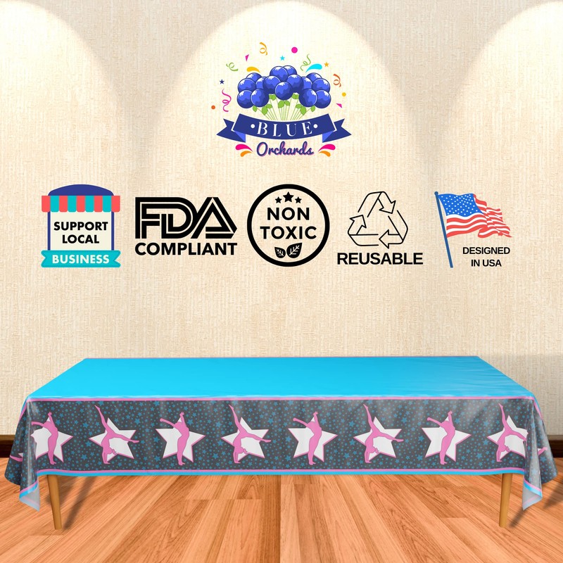 Gymnastics Tablecovers (2) Gymnastics Birthday Party Supplies, Gymnastic Theme Party