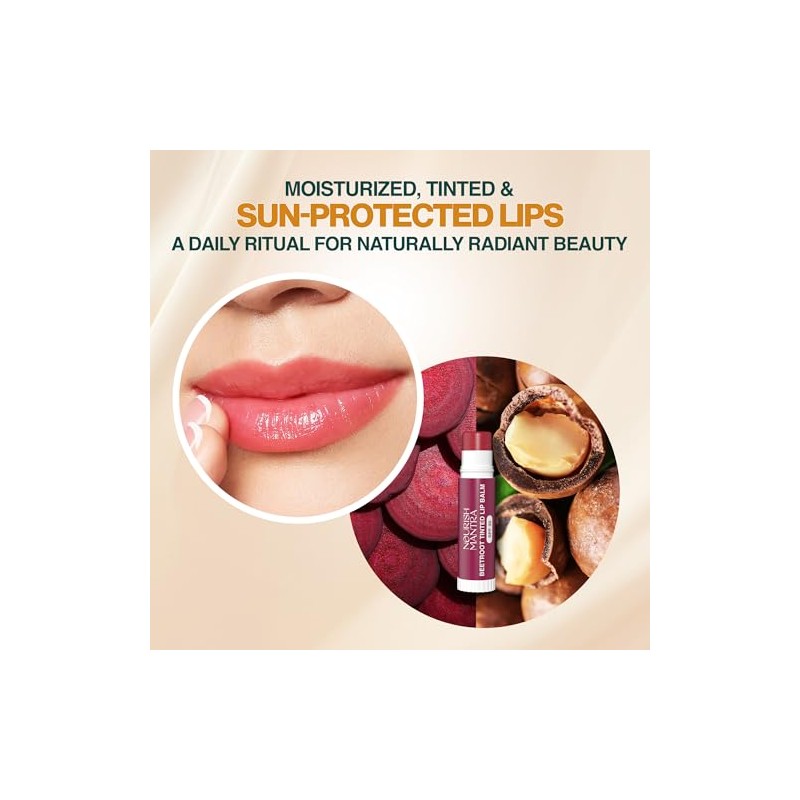 NOURISH MANTRA Bálsamo Labial Con Color De Remolacha Y Fps