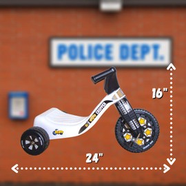 The Original Big Wheel Police Edition Junior Trike for Boys and Girls - Big Toy Tricycle for Toddlers - Cruiser Ride-on Toy 8.5 Inch Durable Wheel Indoor/Outdoor Toys