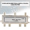 Restokki 6 Way Coaxial Cable Splitter 5-1000MHz, Cable Splitter Work