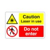 Safety First Display LTD Caution laser in use sign -