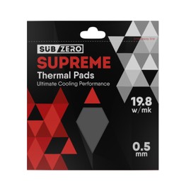 subZero SUPREME 19.8w/mk Thermal Pad, 100x100, Soft Thermal Compound, Ideal Gap Filler for GPU/Laptop Heatsink/GPU/CPU/LED Cooler (0.5mm)