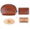 Menesia Beard Brush and Comb Set, Boar Bristle Hair Beard