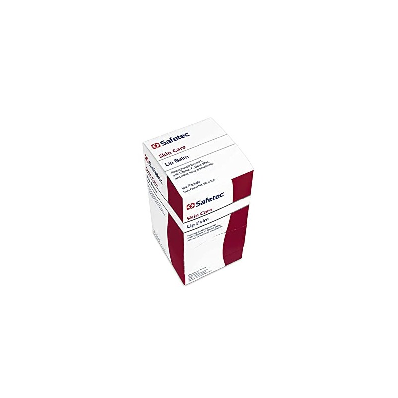 Safetec - Bálsamo labial con sabor a granada, 144 paquetes/caja