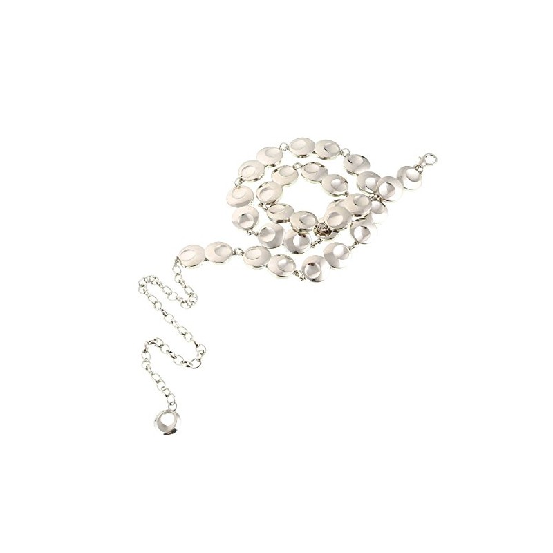 Damara Women Metal Circle Series Hip Waist Chains,Silver