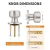 Probrico 3 Pack Keyless Door Knobs Packs, Brushed Nickel Passage
