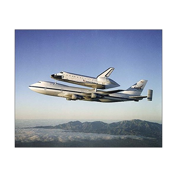 Space Shuttle Atlantis Piggyback Boeing 747 11x14 Silver Halide Photo Print