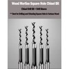 9/16 in. Wood Square Hole Mortise Chisel Drill Bit Tool
