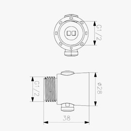 2 Pieces Shut-off Valve, Water Stop Shower, Shower Water Stopper, Flow Limiter Shower, Shower Head Shut-off Valve, Shower Head Flow Control Valve for Shower Head Hand Shower