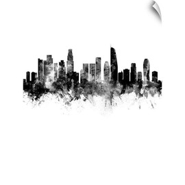 CANVAS ON DEMAND Los Angeles California Skyline Wall Decal, Artwork