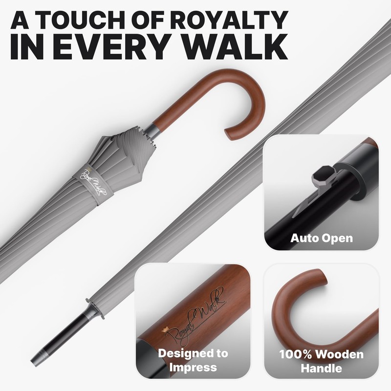 Royal Walk Large Windproof Umbrella for 2 People, 54 Inch,