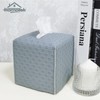 HOMOTEK HOMOTEK 2 Pack Tissue Box Cover, Square PU Leather