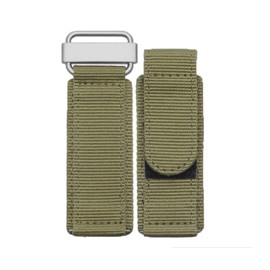 Hooxue 22mm/24mm Hook Loop Military Style band Adjustable-Length Velcro Nylon watch Strap Compatible with Panerai Bell & Ross watch (22mm, Army Green)