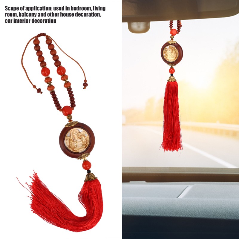 Buddha Decor Rosewood Statue Pendant Lucky Car Interior Decoration for
