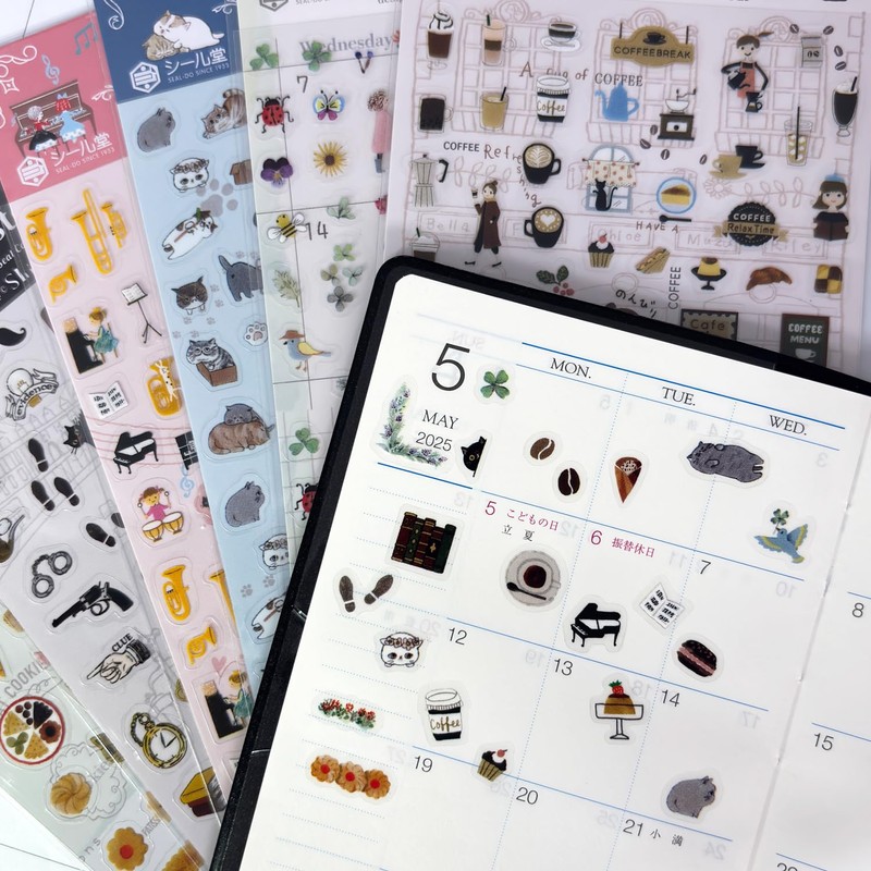 Seal-do Made in Japan Sheet Sticker Music・Mystery 2-Piece Set Music