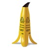 2' Yellow Banana Wet Floor Cone with Brown Stem