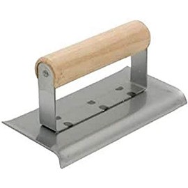 Concrete Edging Trowel, R 10 mm, L 13 mm, Steel, 152 x 70 mm