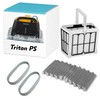 Viskeysta 3-in-1 Replacement Kit with Roller Brush, Wheel Belts & Filter Basket Compatible with Dolphin Triton PS Robotic Cleaners